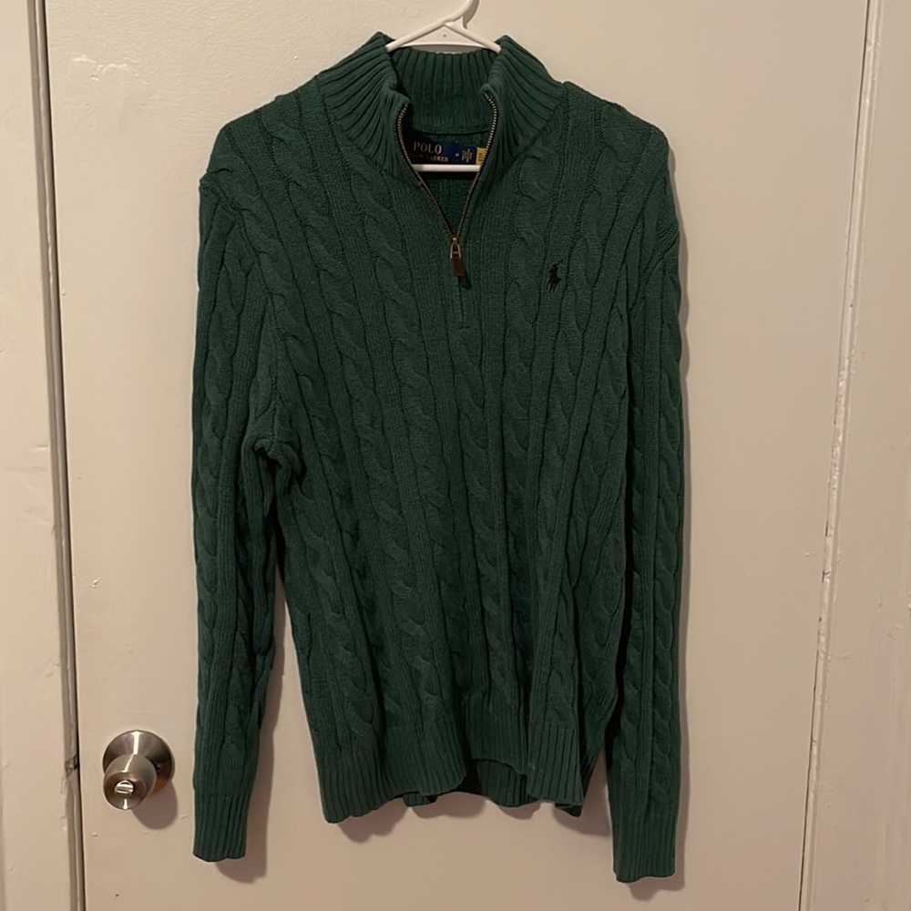 Used Green polo Ralph Lauren sweater